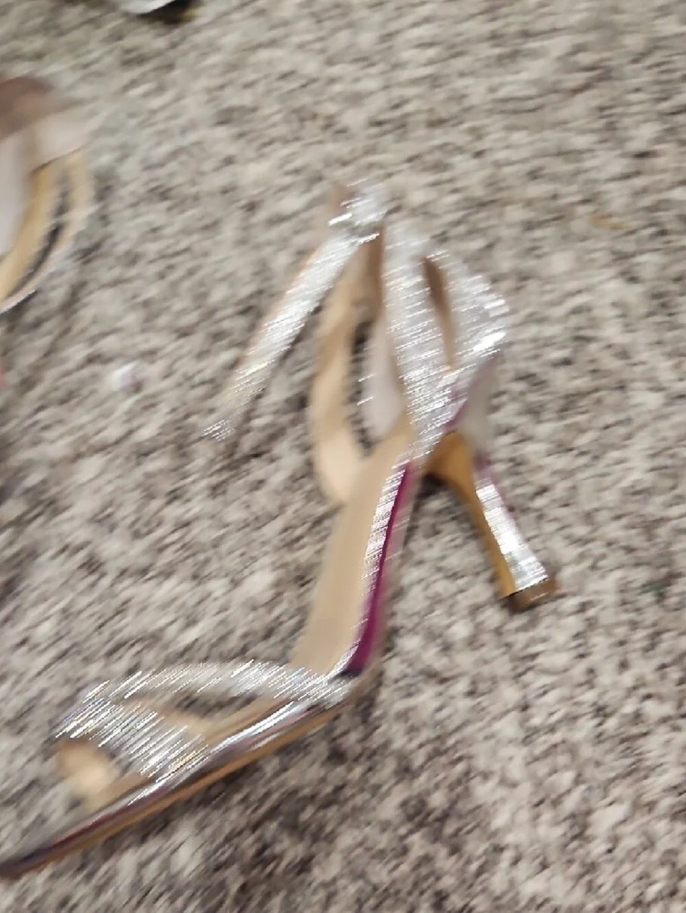 Women's Silver Rhinestone Ankle-Strap Heels_7